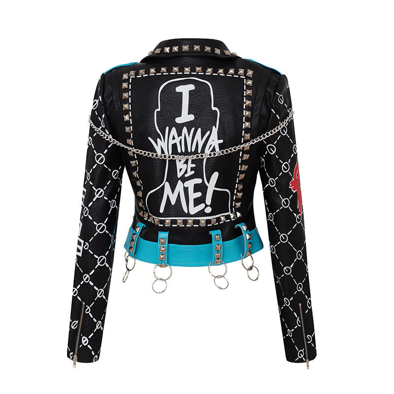 Wanna Be Me Graffiti Punk Jacket