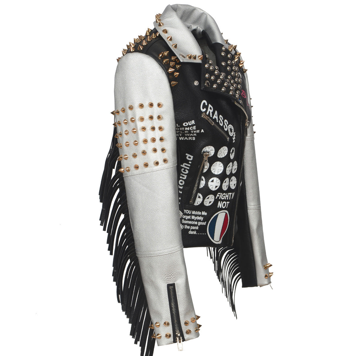 True American Rock Star Graffiti Leather Jacket