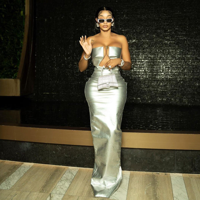 Snatched Right PU Leather Tube Dress
