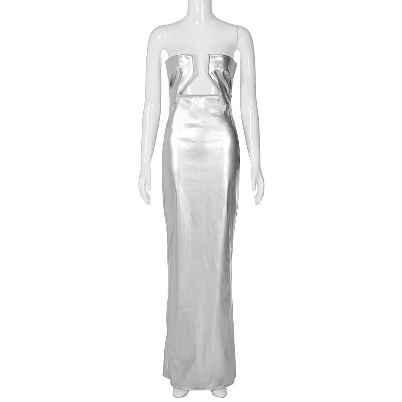 Snatched Right PU Leather Tube Dress